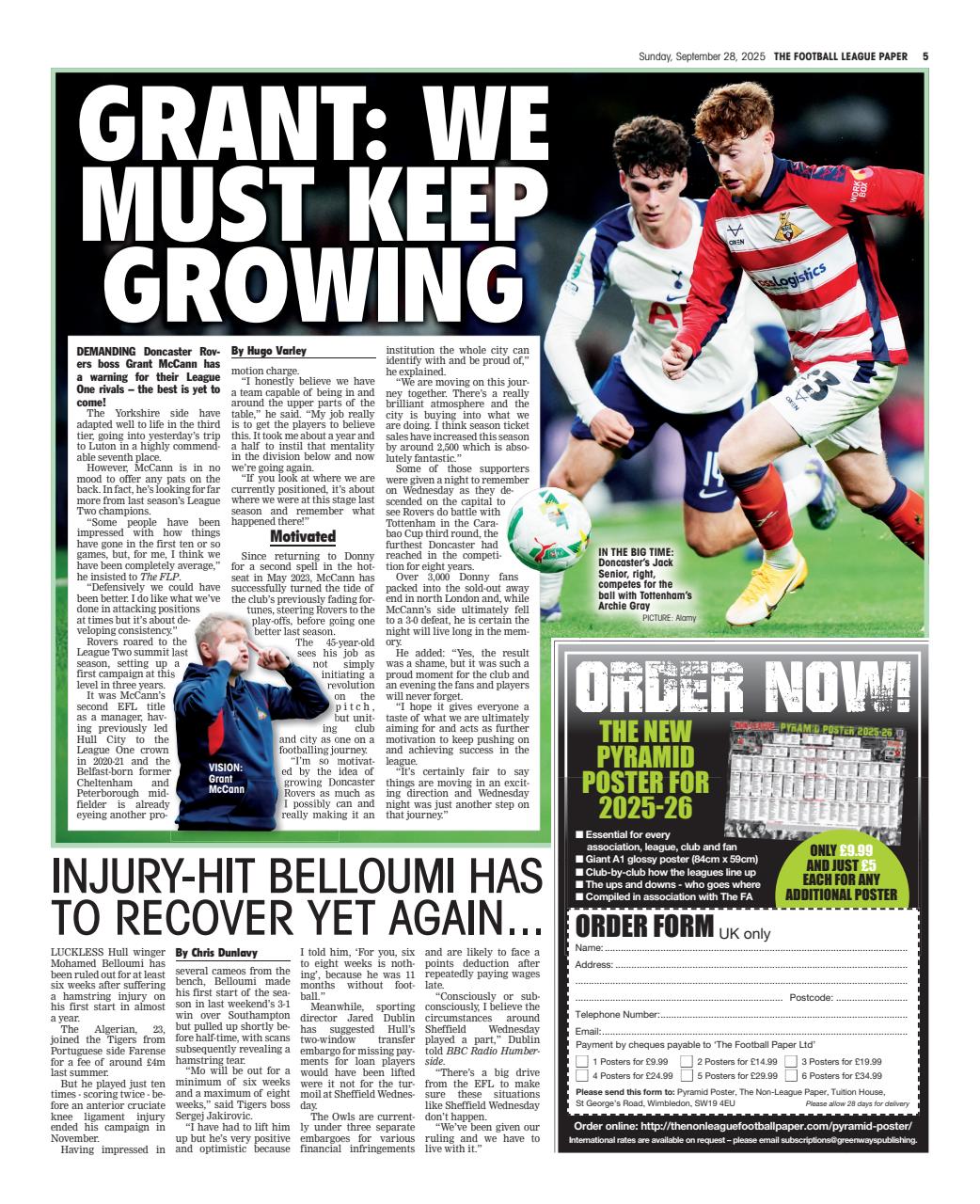 The Football League Paper Preview Pages