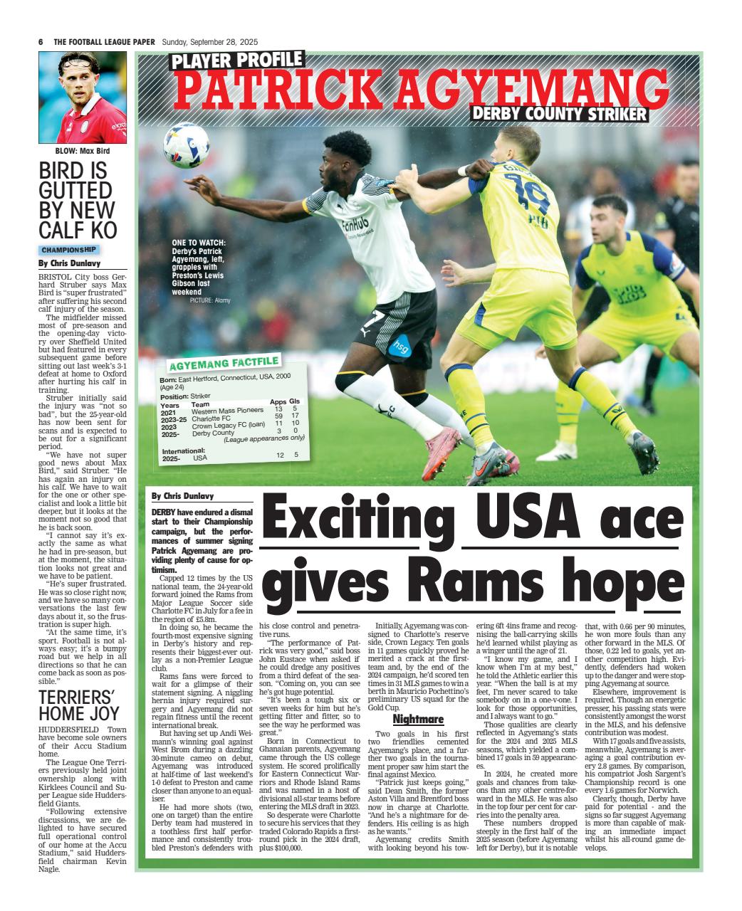 The Football League Paper Preview Pages