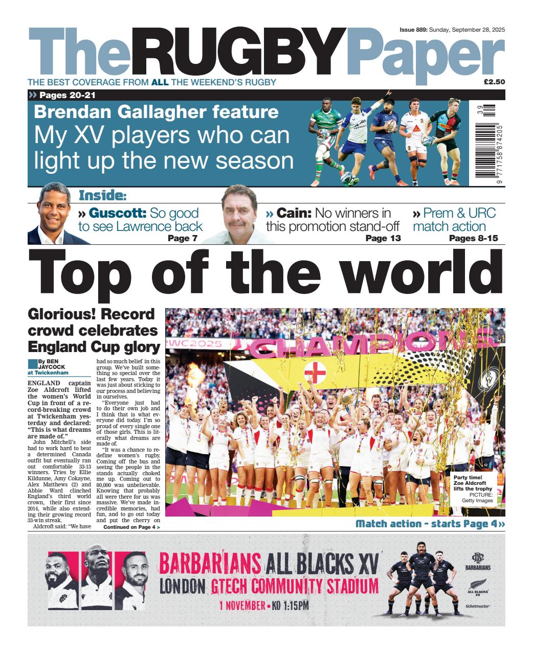 The Rugby Paper Preview Pages