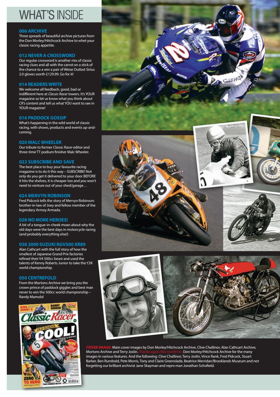 Classic Racer Preview Pages