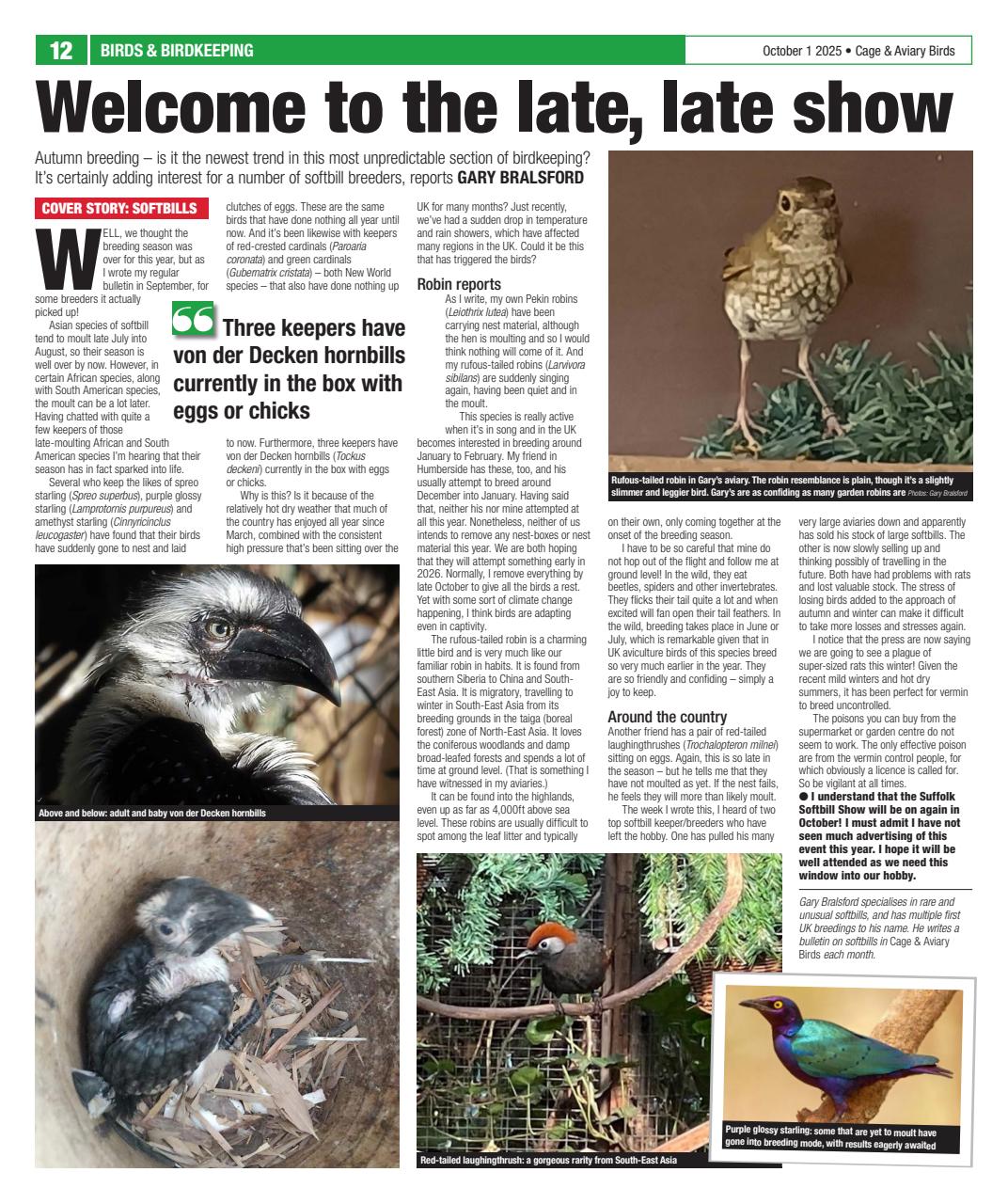 Cage & Aviary Birds Preview Pages