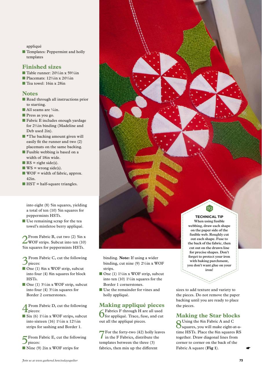 Today’s Quilter Preview Pages