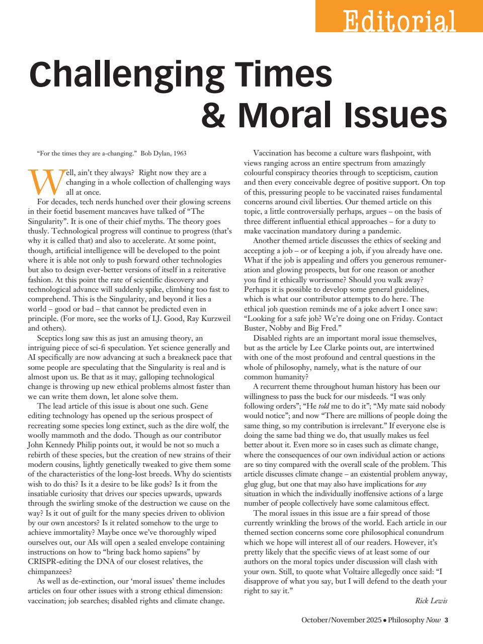 Philosophy Now Preview Pages