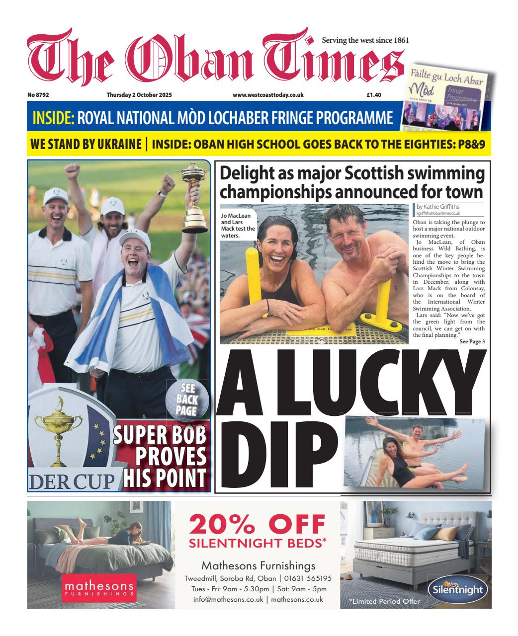 The Oban Times & Lochaber Times Preview Pages
