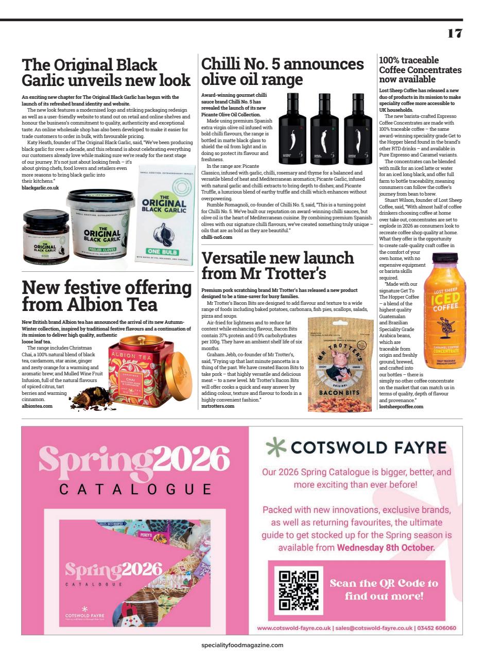Speciality Food Preview Pages