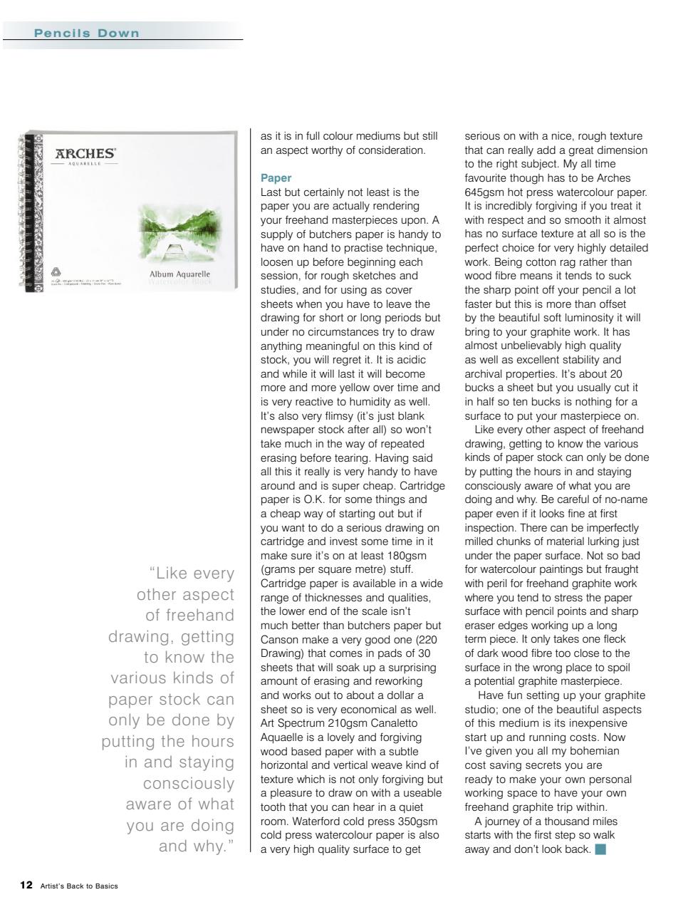 Artists Back to Basics Preview Pages