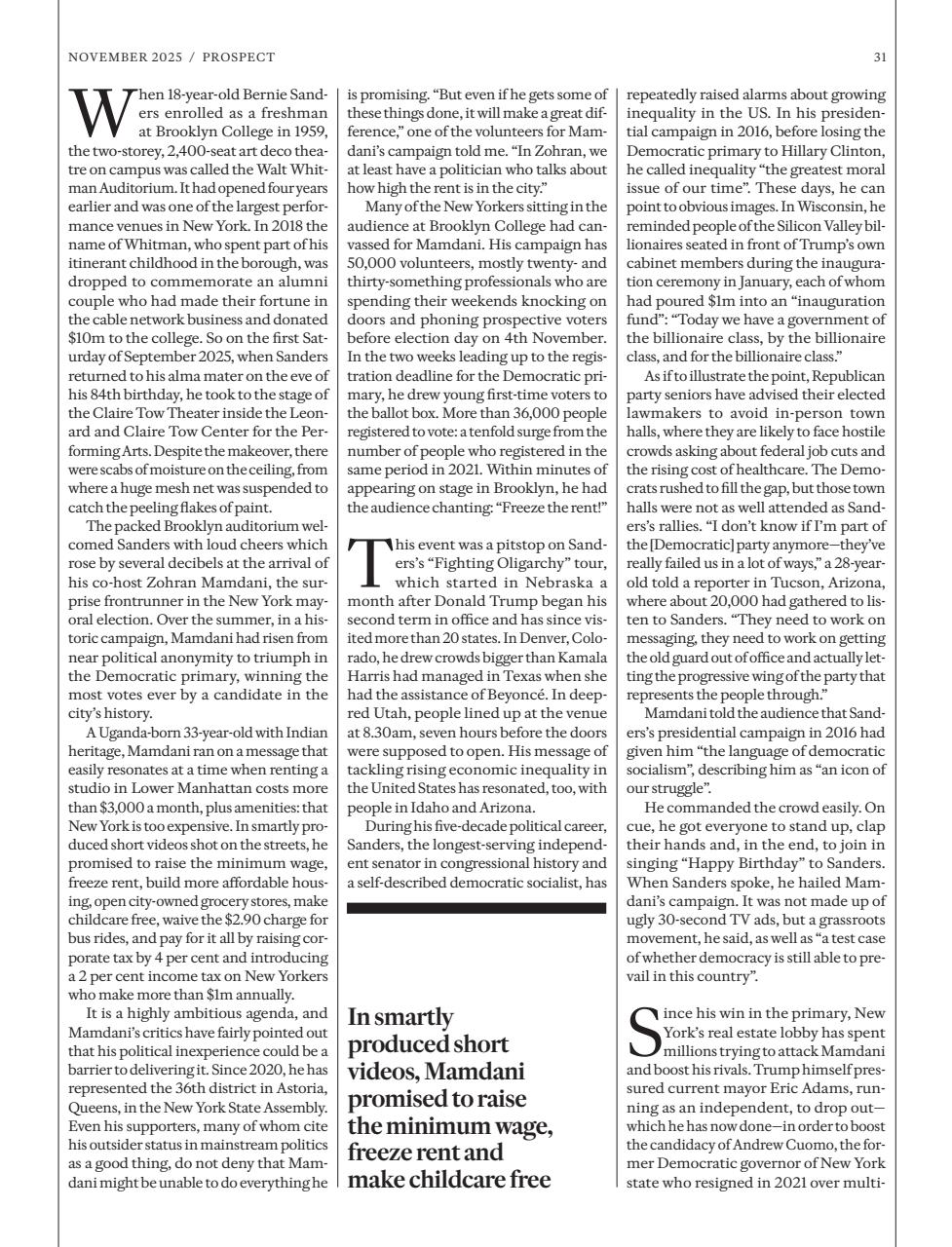 Prospect Magazine Preview Pages