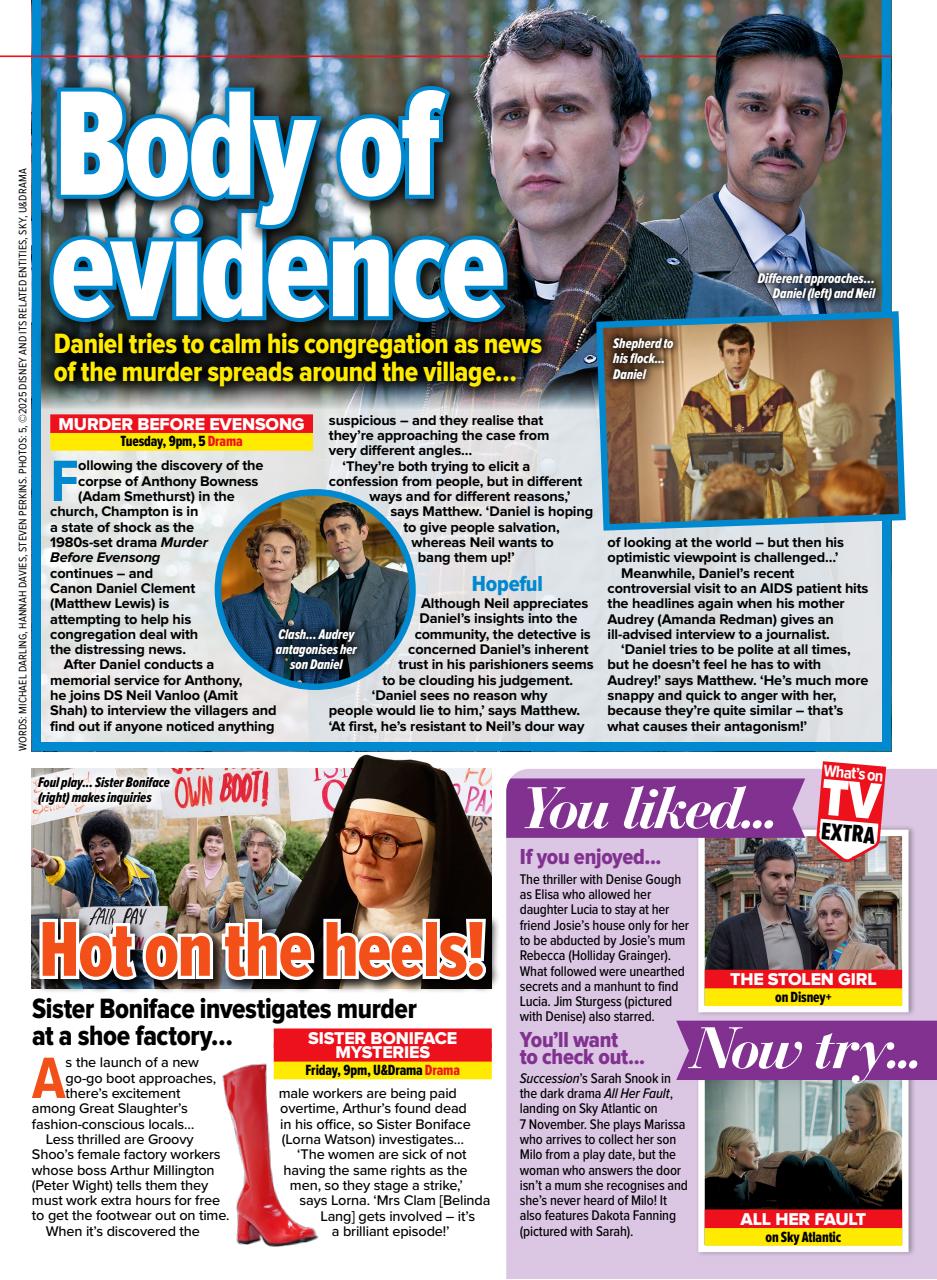 What's on TV Preview Pages