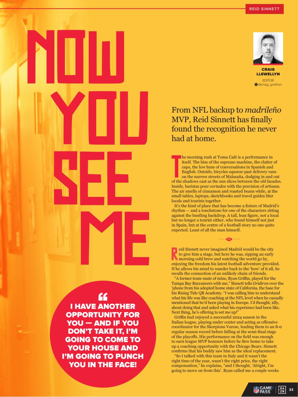 Gridiron Preview Pages