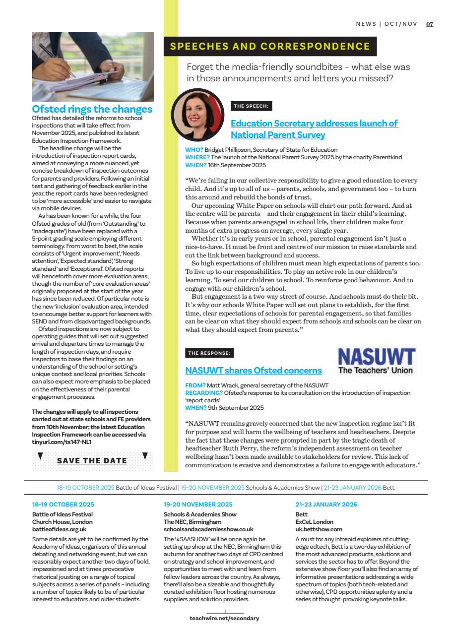 Teach Secondary Preview Pages