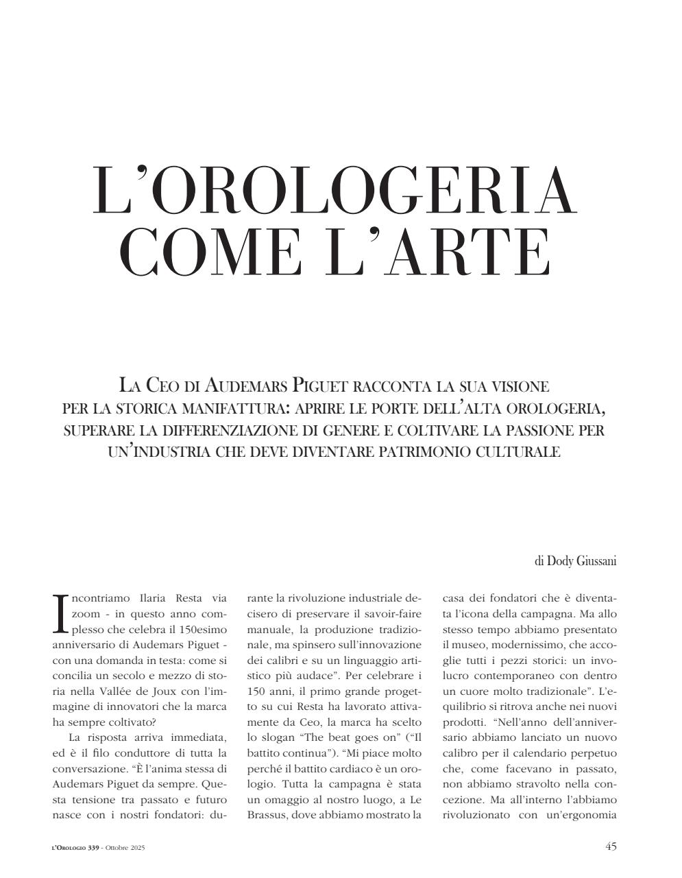 L'Orologio Preview Pages