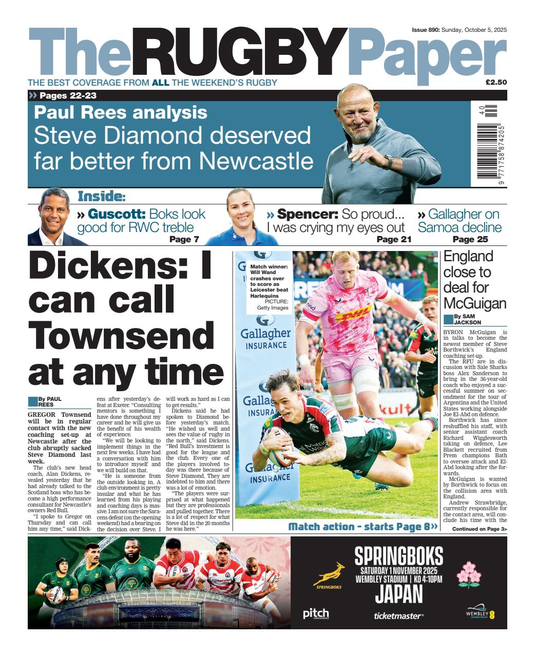 The Rugby Paper Preview Pages