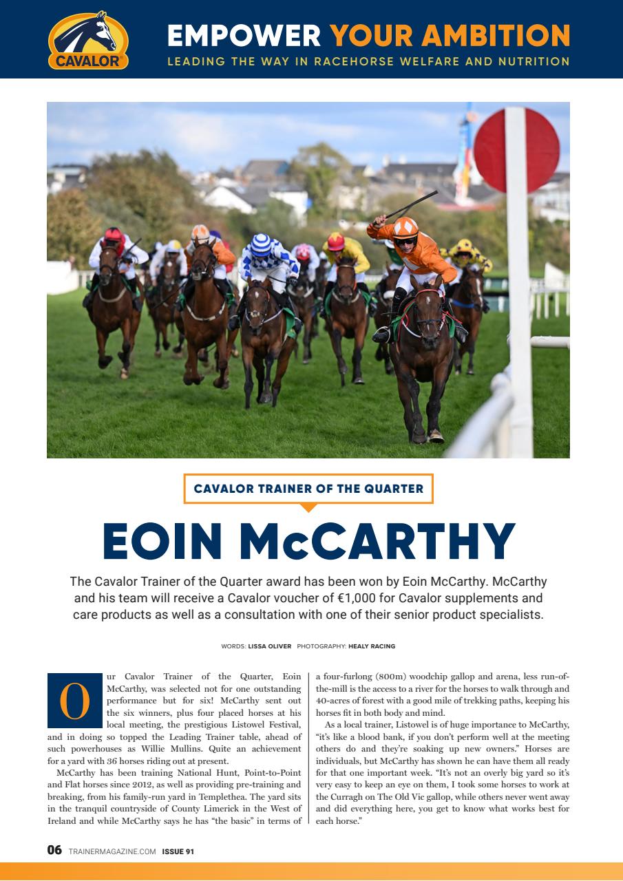 European Trainer Magazine - horse racing Preview Pages