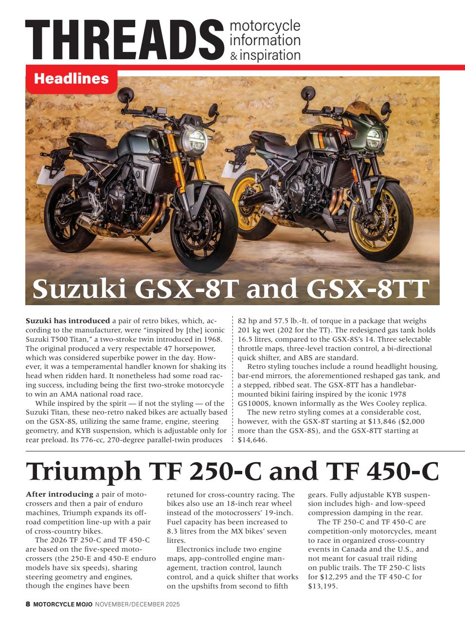 Motorcycle Mojo Preview Pages
