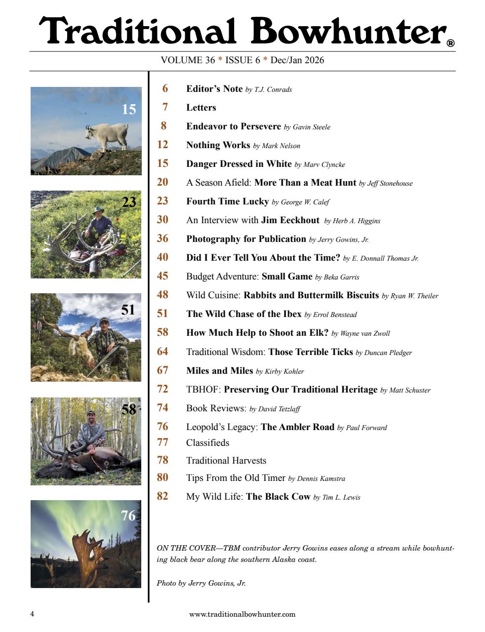 Traditional Bowhunter Magazine Preview Pages