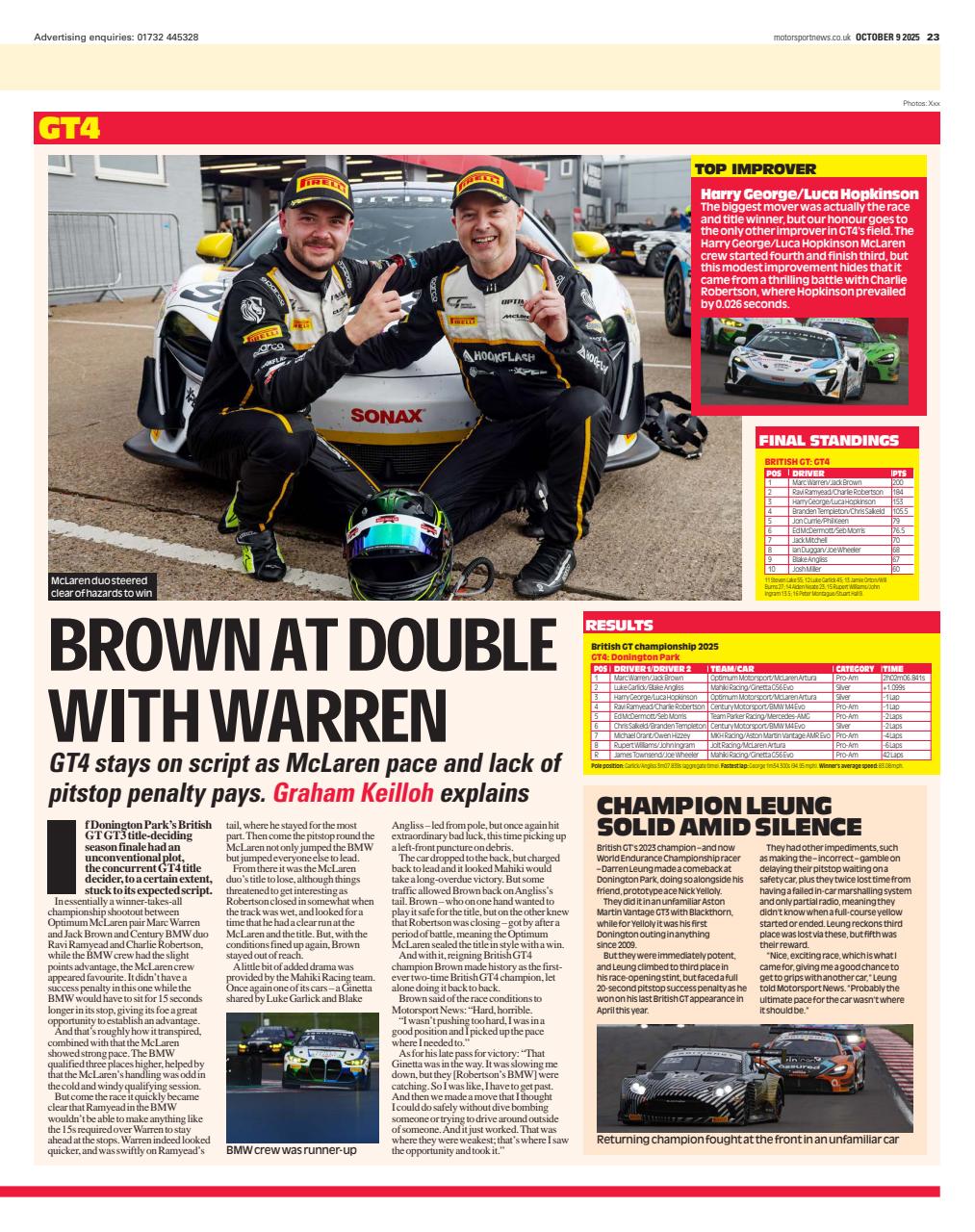 Motorsport News Preview Pages