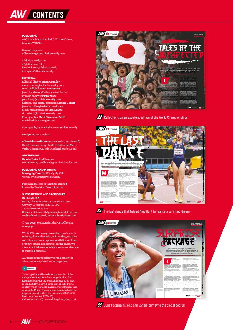 AW – Athletics Weekly Magazine Preview Pages