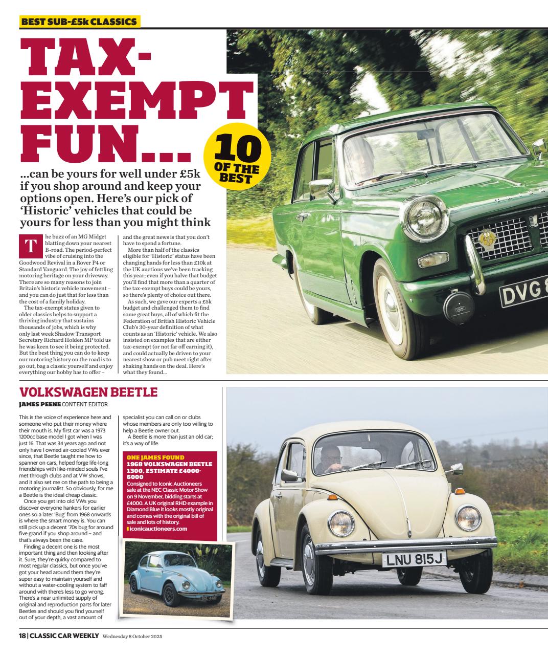 Classic Car Weekly Preview Pages