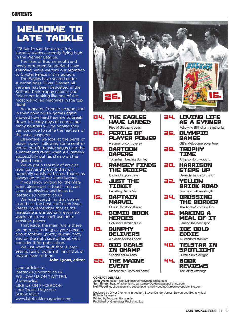 Late Tackle Football Magazine Preview Pages