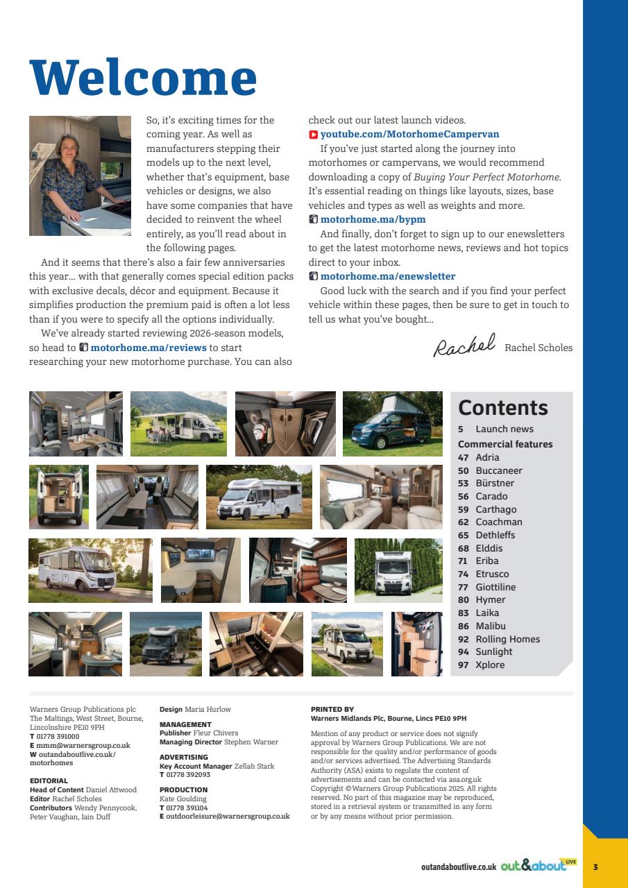 What Motorhome magazine Preview Pages