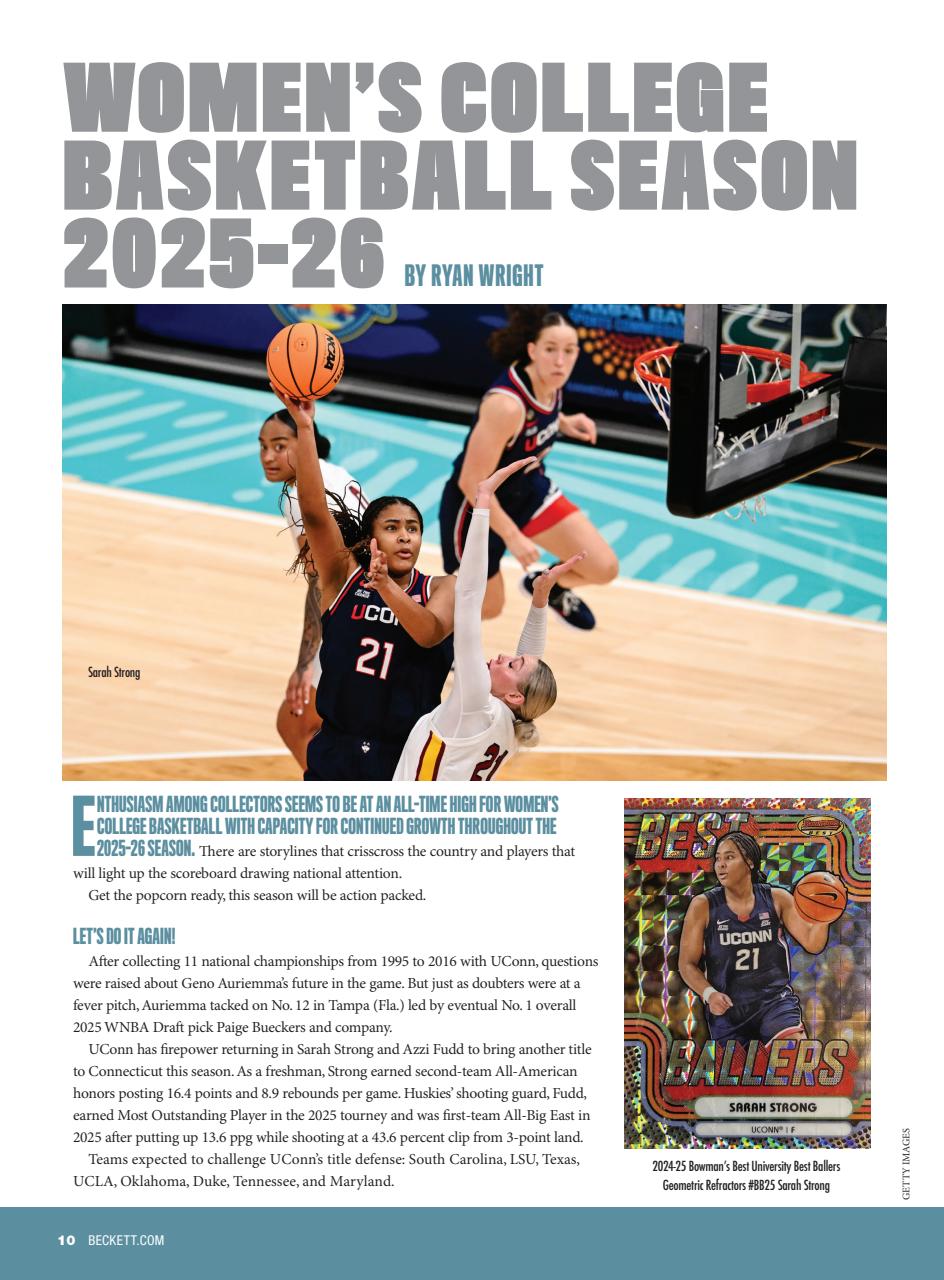Beckett Basketball Magazine Preview Pages