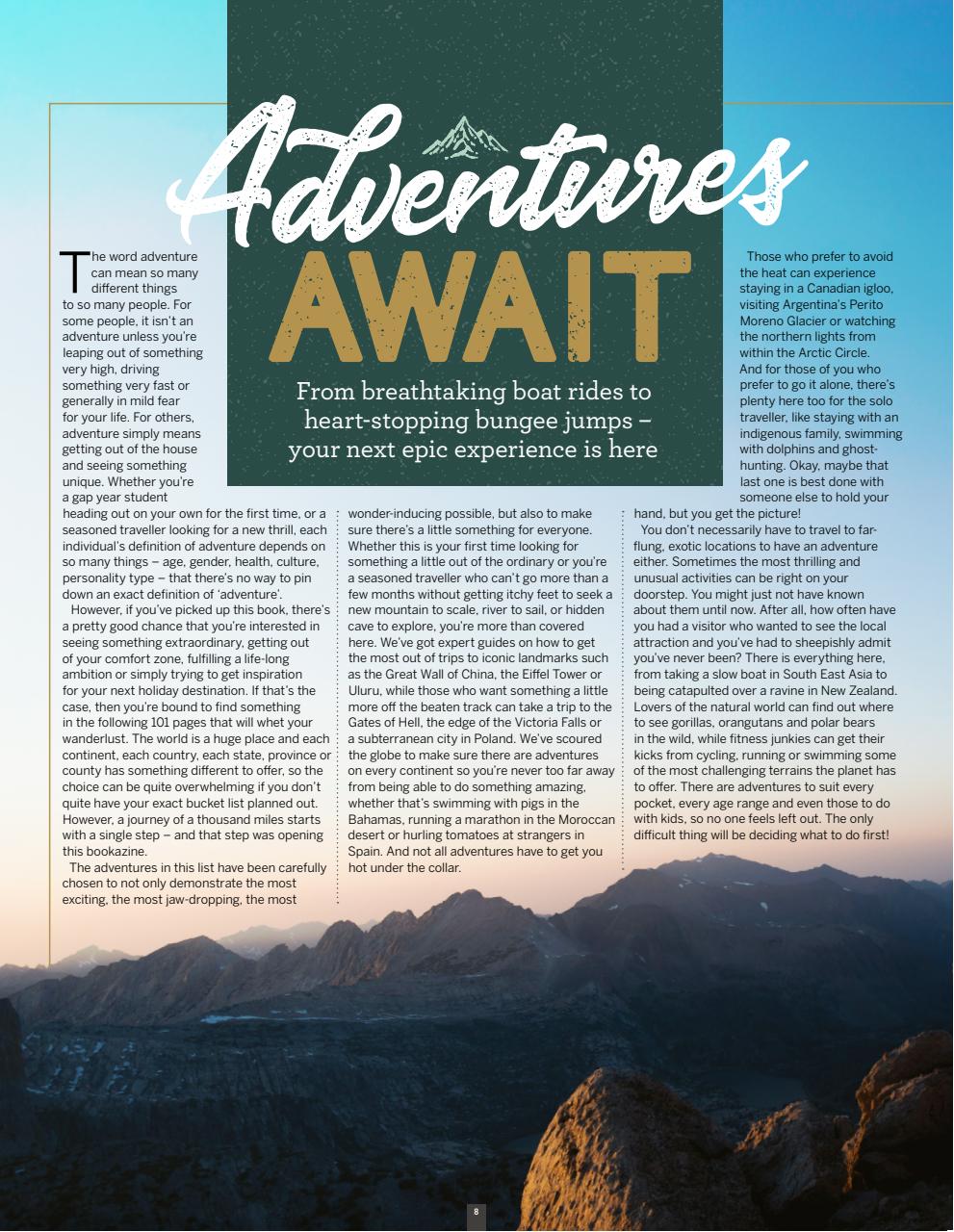 Lifestyle Bookazine Preview Pages