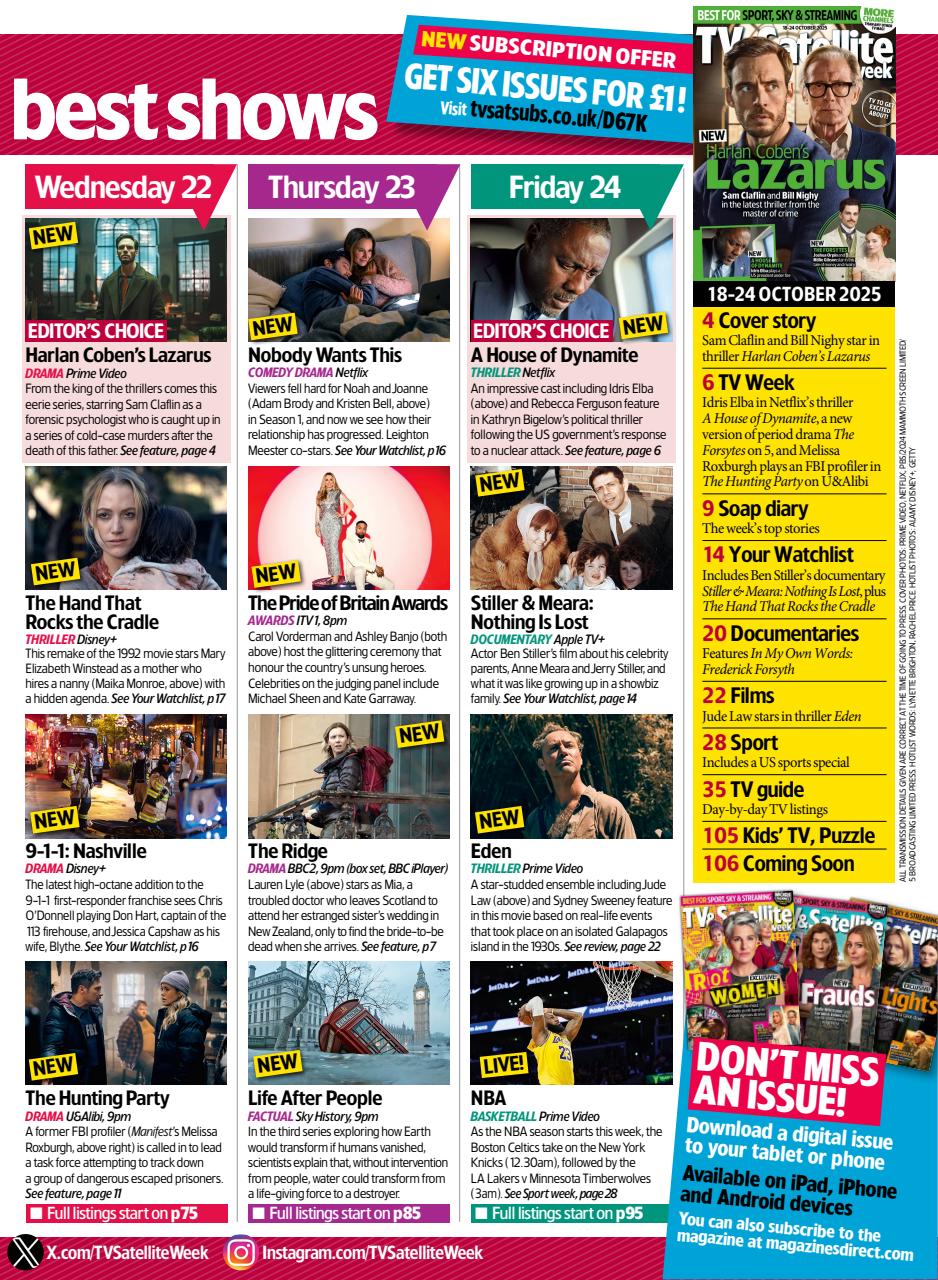 TV & Satellite Week Preview Pages