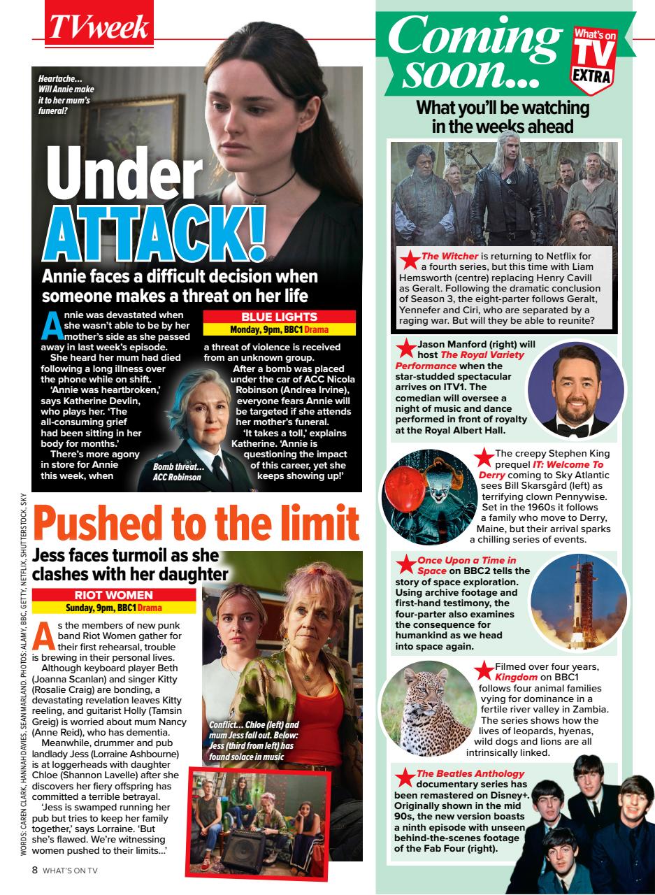What's on TV Preview Pages