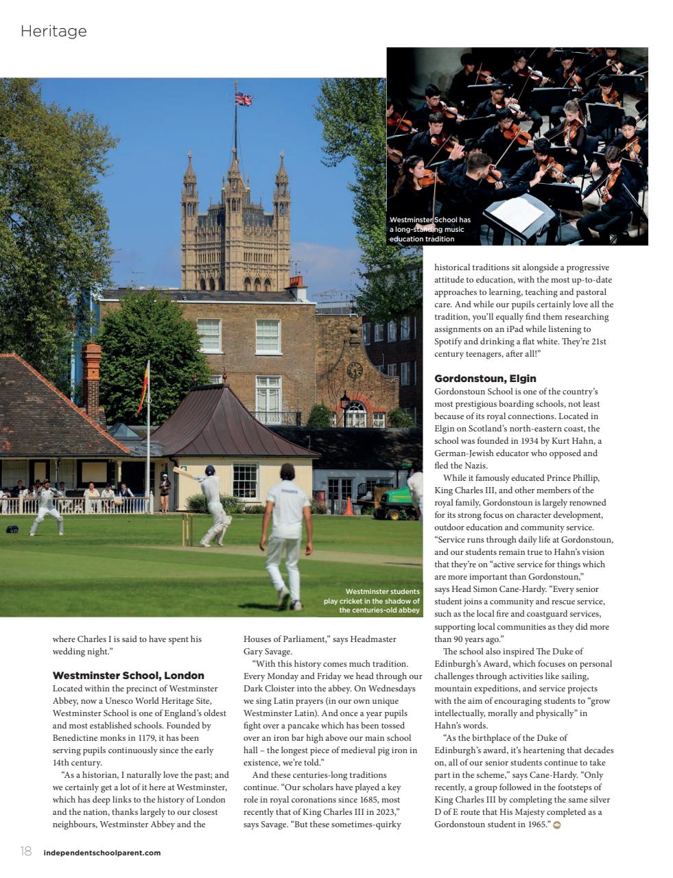 Independent School Parent Preview Pages