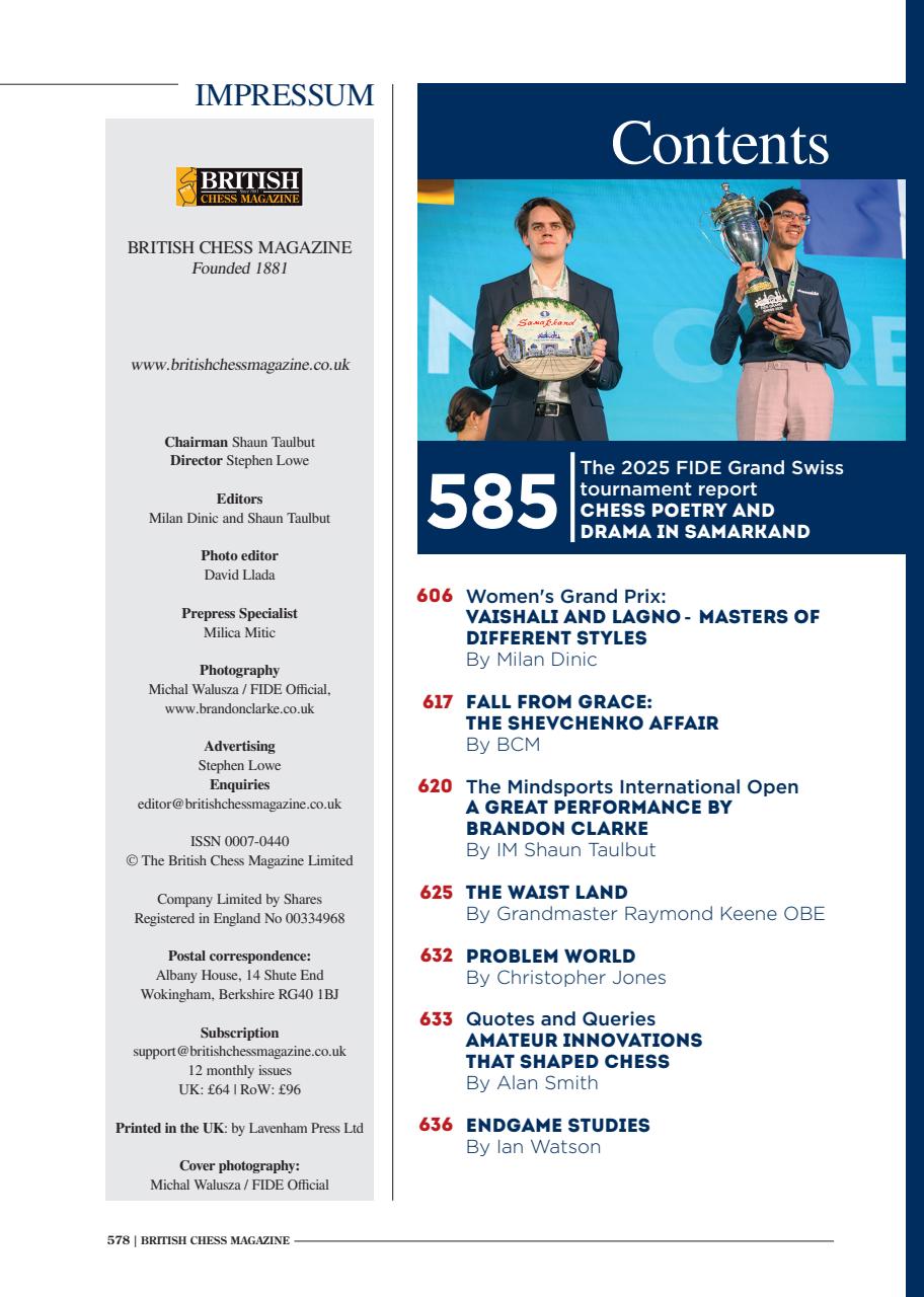 British Chess Magazine Preview Pages