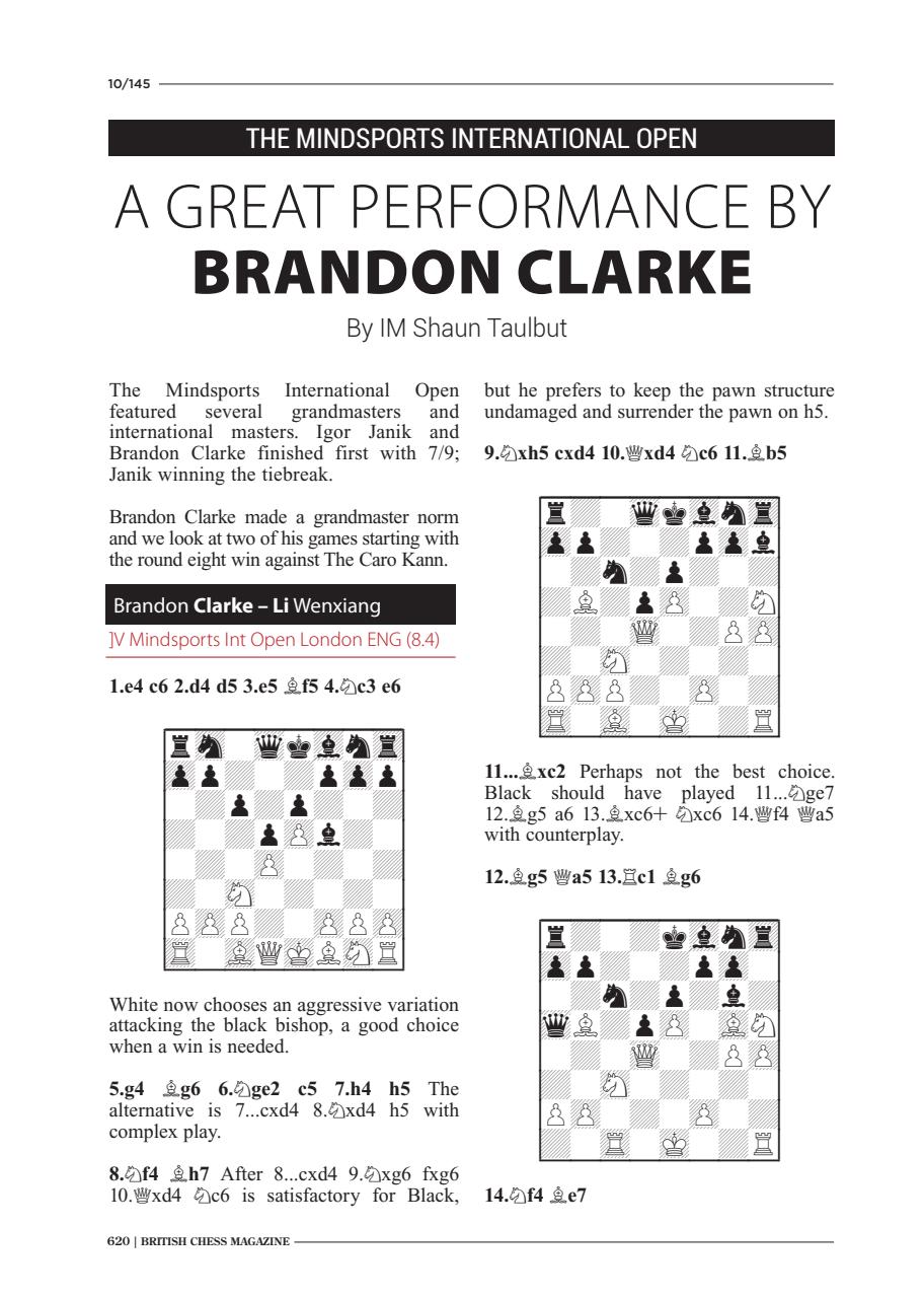British Chess Magazine Preview Pages