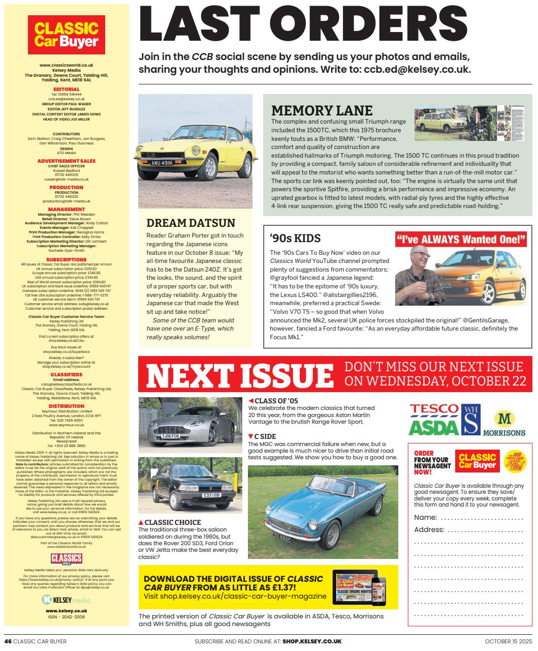 Classic Car Buyer Preview Pages