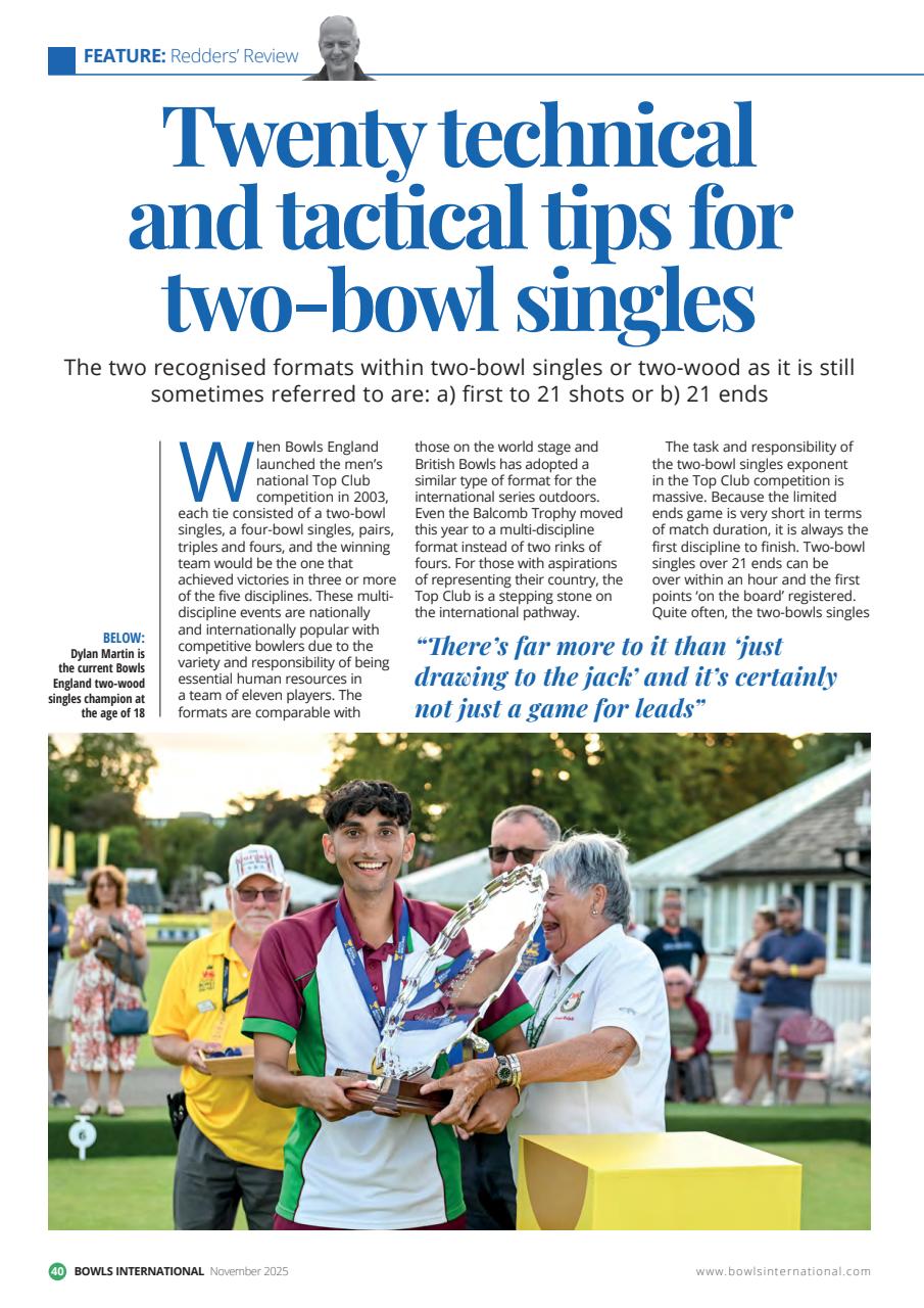Bowls International Preview Pages