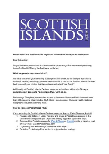 Scottish Islands Explorer issue 