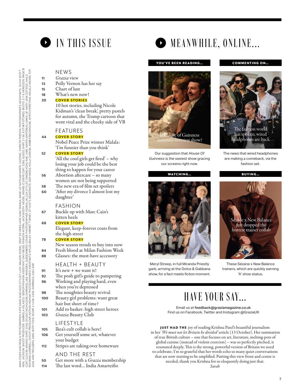 Grazia Preview Pages