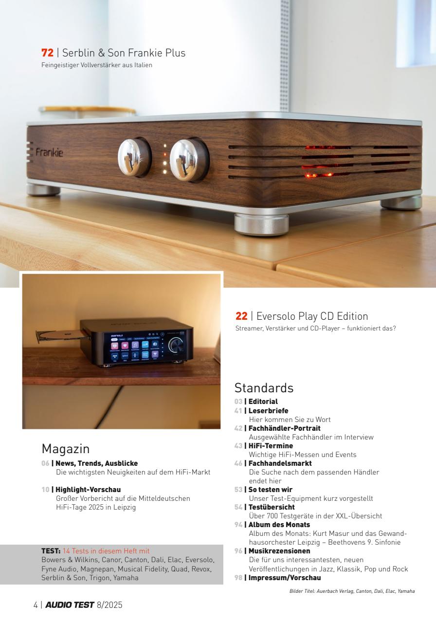 Audio Test Preview Pages