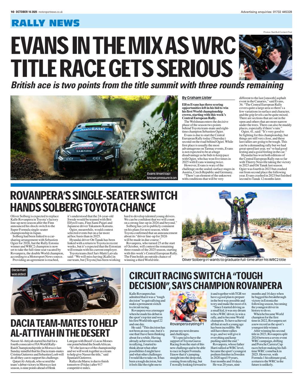 Motorsport News Preview Pages