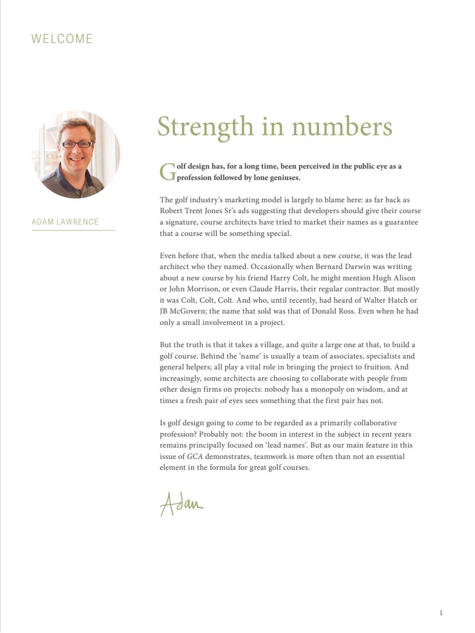 Golf Course Architecture Preview Pages