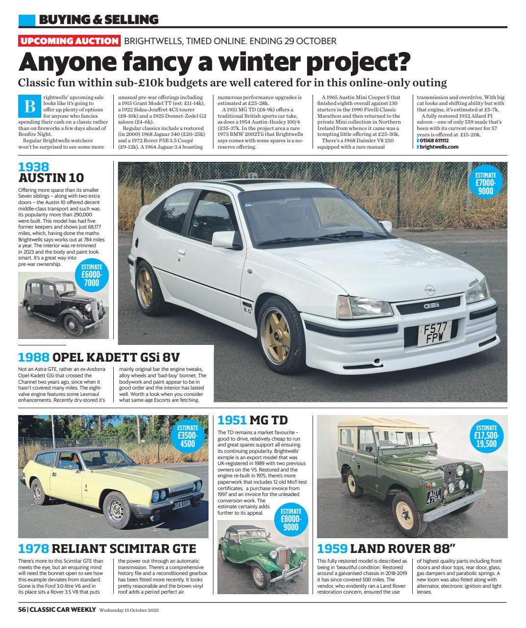 Classic Car Weekly Preview Pages