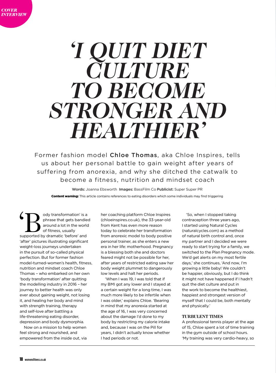 Women’s Fitness Preview Pages