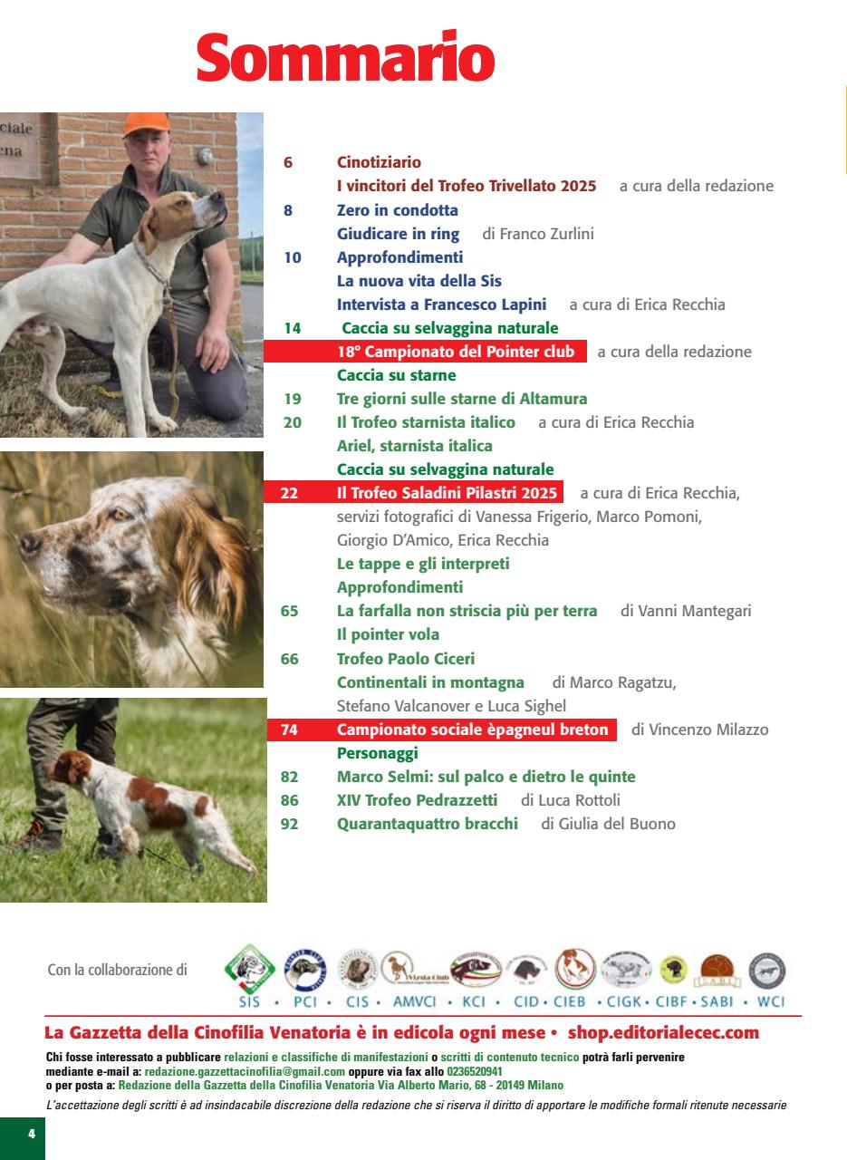 La Gazzetta Della Cinofilia Venatoria Preview Pages
