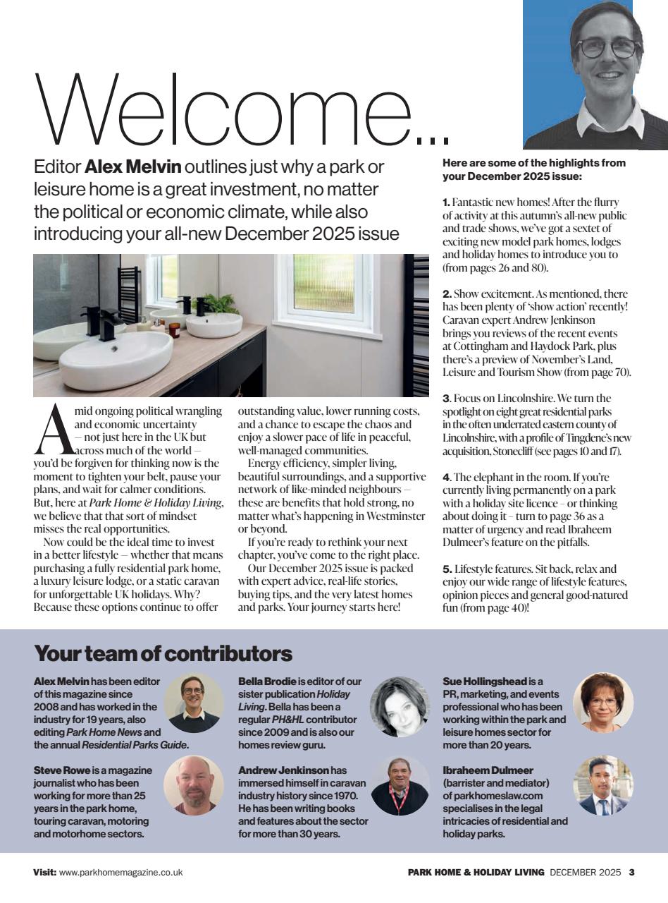 Park Home & Holiday Living Preview Pages