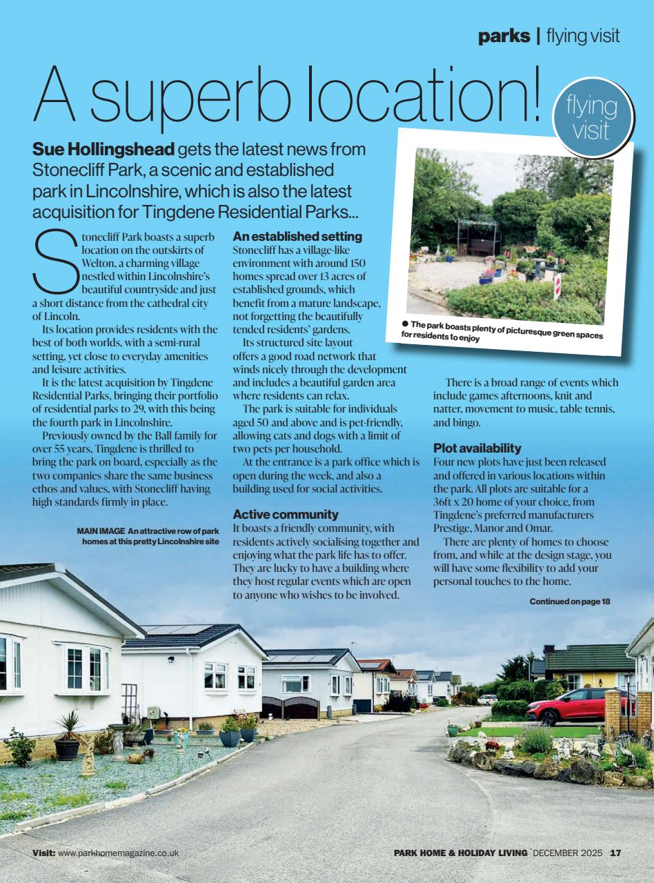 Park Home & Holiday Living Preview Pages