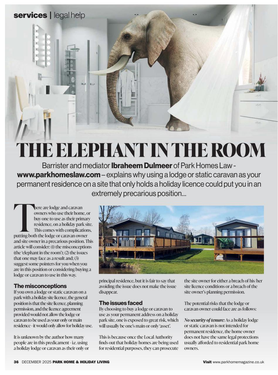 Park Home & Holiday Living Preview Pages