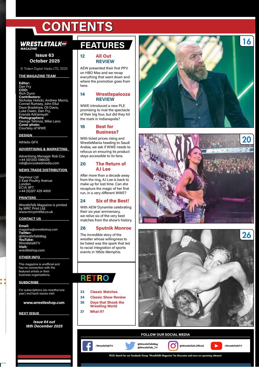 Wrestletalk Magazine Preview Pages
