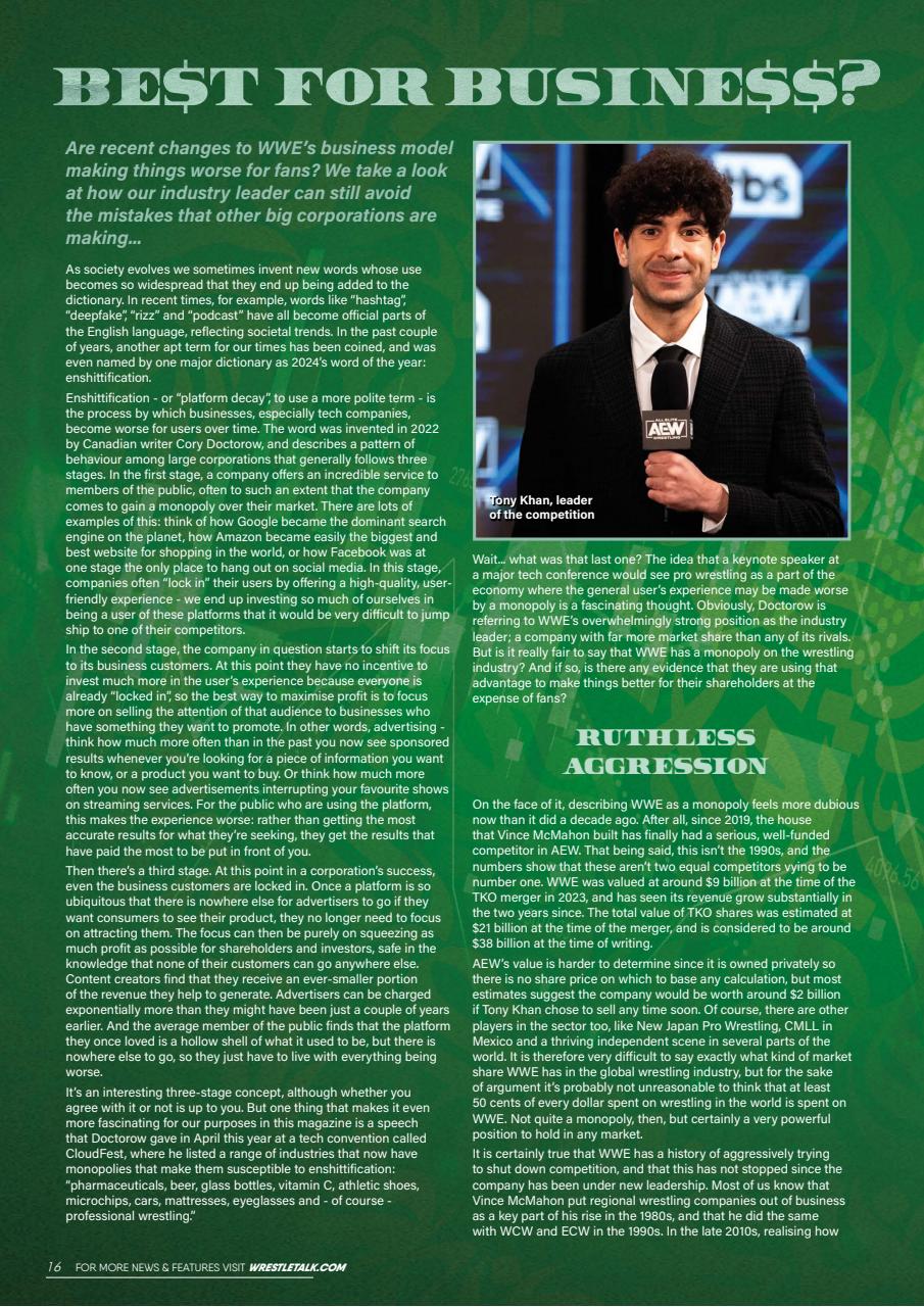 Wrestletalk Magazine Preview Pages