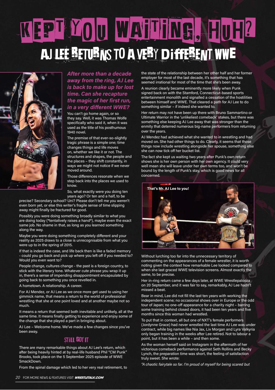 Wrestletalk Magazine Preview Pages