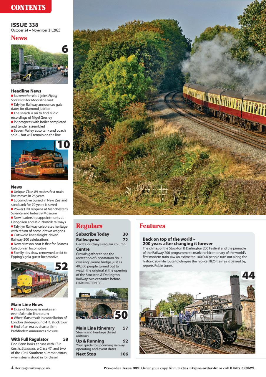 Heritage Railway Preview Pages