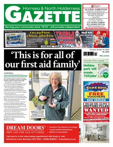 Hornsea Gazette October 16, 2025 issue Hornsea Gazette October 16, 2025