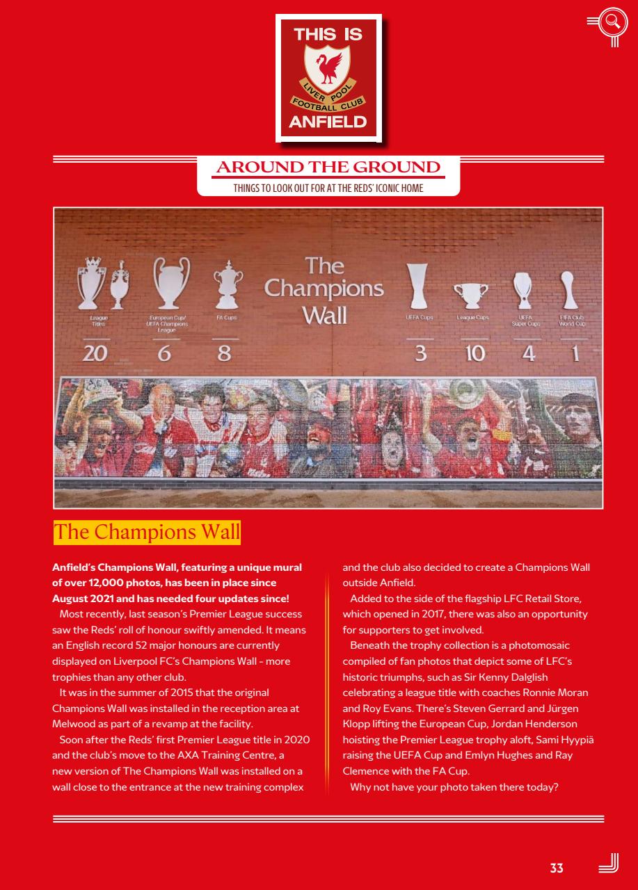 Liverpool FC Programmes Preview Pages